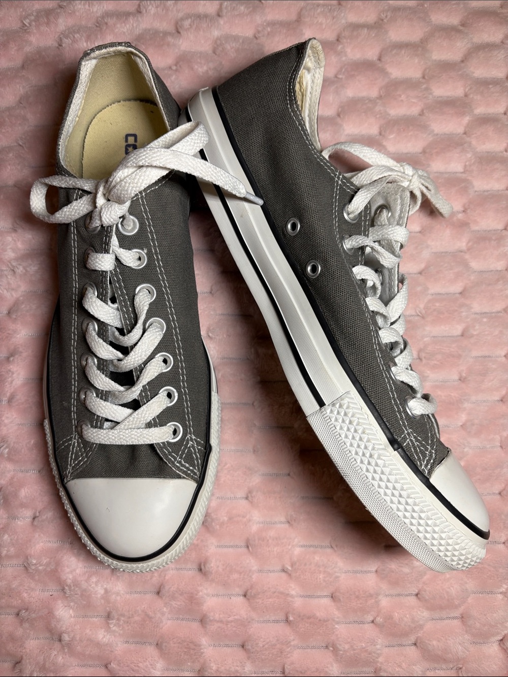Converse Low-Top Canvas Sneakers - Gray & White